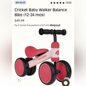 Cricket Baby Walker Balance
Bike (12-24 mos)